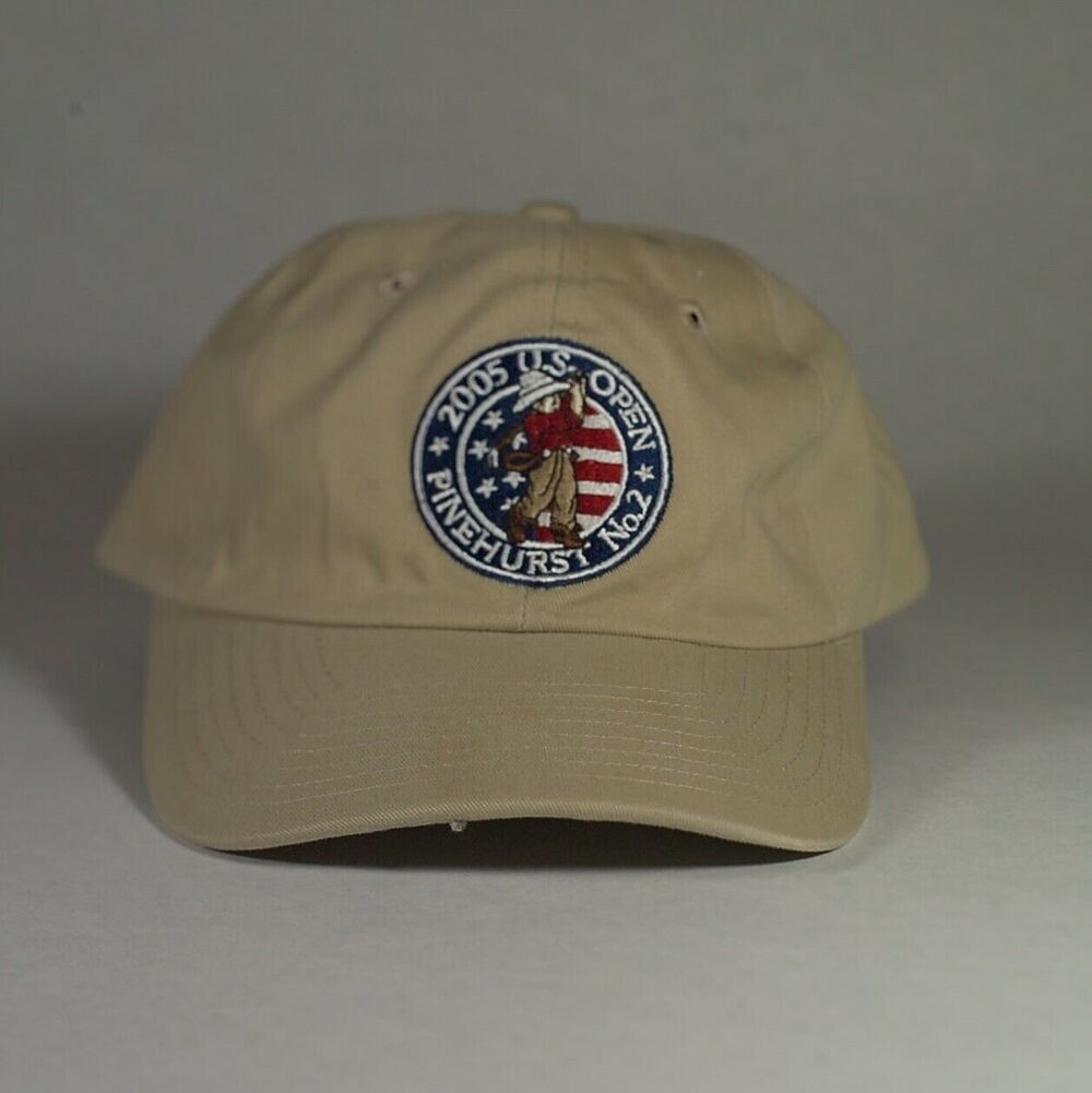 US Open Pinehurst 2005 Golf Khaki Baseball Cap Hat  Adjustable